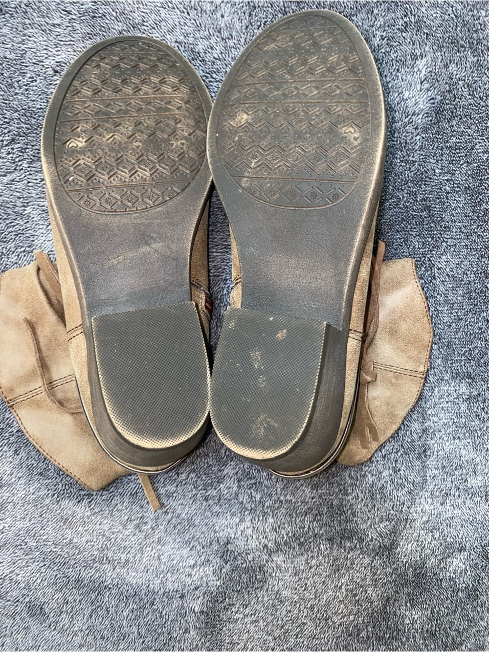 Maurices Tan Western Ankle Booties Size 9 Leather Detail Stacked Heel Boho - Picture 5 of 7
